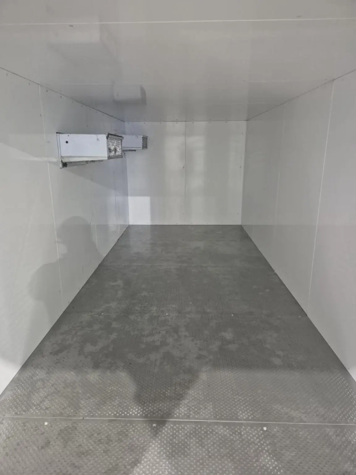 Cold Room interior showing the refrigeration equipment.