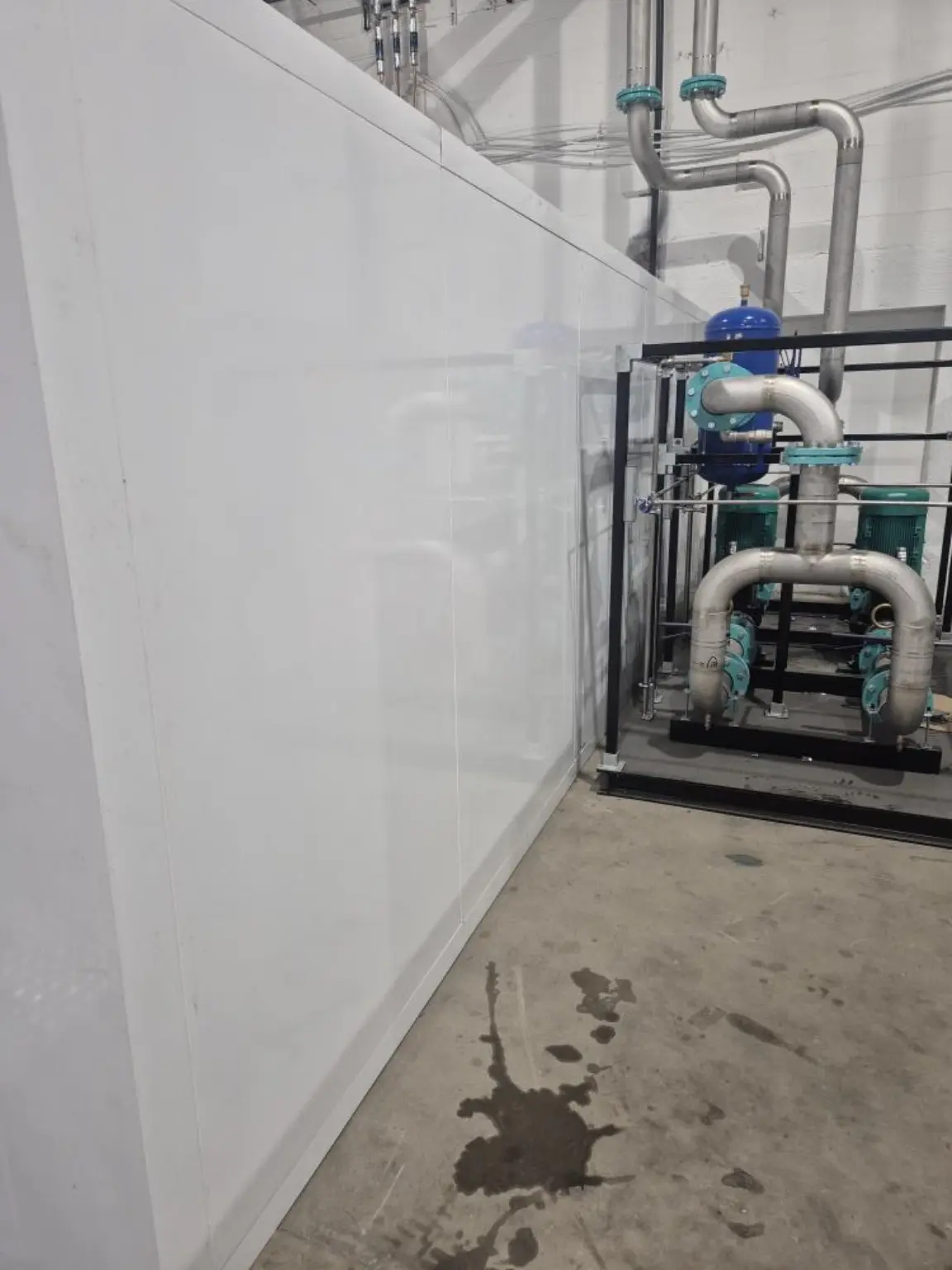 Room positioning alongside the existing building services.
